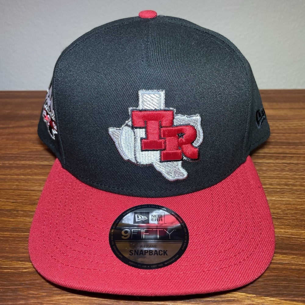 New Era Texas Rangers 9FIFTY Snapback Hat 40th Season Side Patch Black Red NEW